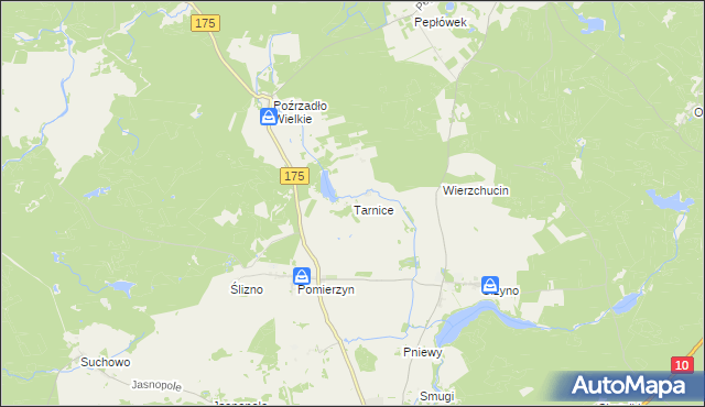 mapa Tarnice, Tarnice na mapie Targeo