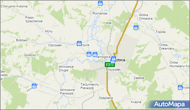 mapa Tarnogóra gmina Izbica, Tarnogóra gmina Izbica na mapie Targeo