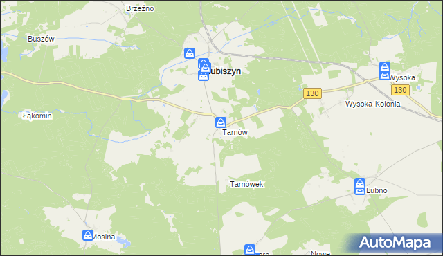mapa Tarnów gmina Lubiszyn, Tarnów gmina Lubiszyn na mapie Targeo