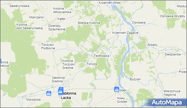 mapa Teofilówka, Teofilówka na mapie Targeo