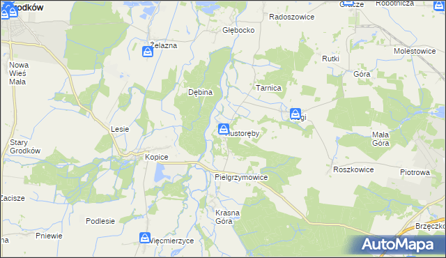 mapa Tłustoręby, Tłustoręby na mapie Targeo