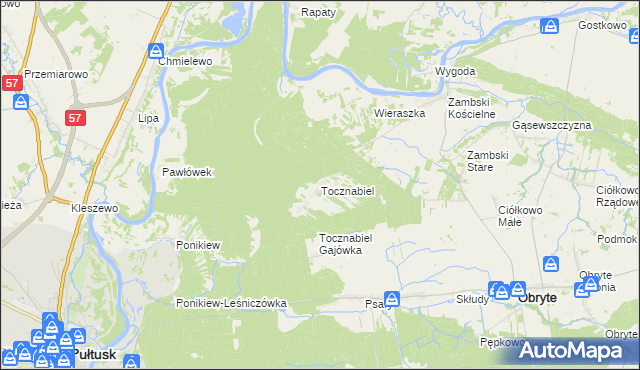 mapa Tocznabiel, Tocznabiel na mapie Targeo