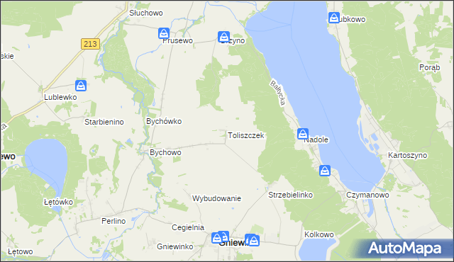 mapa Toliszczek, Toliszczek na mapie Targeo