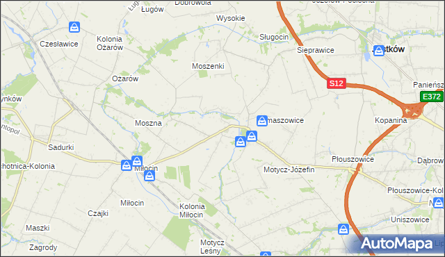 mapa Tomaszowice-Kolonia, Tomaszowice-Kolonia na mapie Targeo
