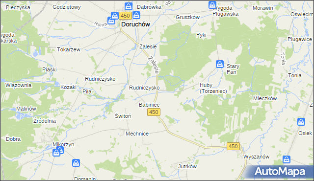 mapa Torzeniec, Torzeniec na mapie Targeo