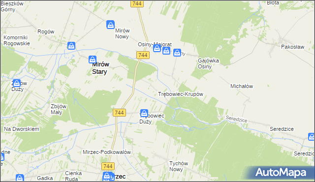 mapa Trębowiec-Krupów, Trębowiec-Krupów na mapie Targeo