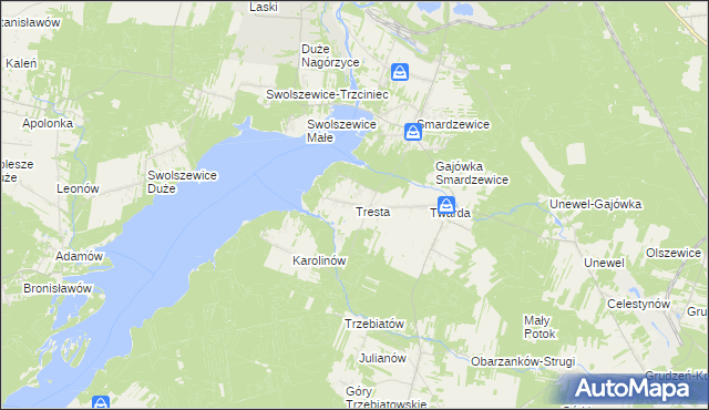 mapa Tresta, Tresta na mapie Targeo