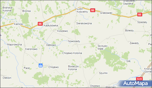 mapa Truski, Truski na mapie Targeo