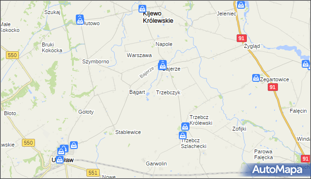 mapa Trzebczyk, Trzebczyk na mapie Targeo