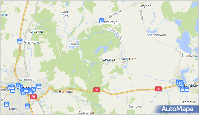 mapa Trzeszcze, Trzeszcze na mapie Targeo