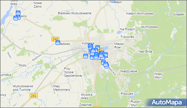 mapa Tuchola, Tuchola na mapie Targeo