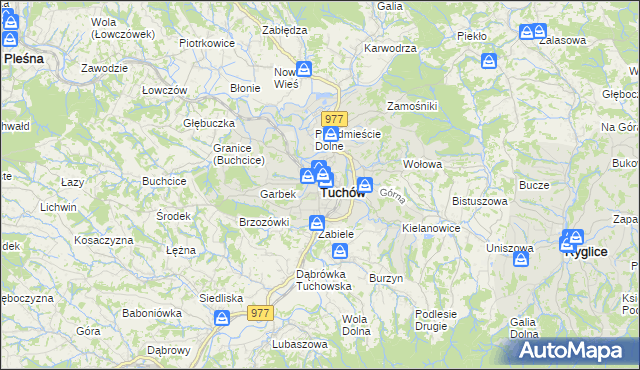 mapa Tuchów, Tuchów na mapie Targeo