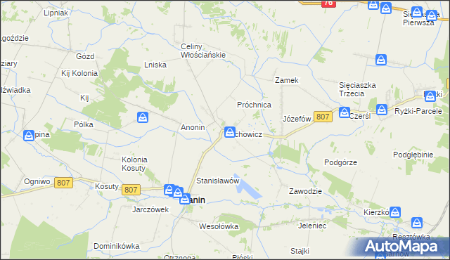 mapa Tuchowicz, Tuchowicz na mapie Targeo