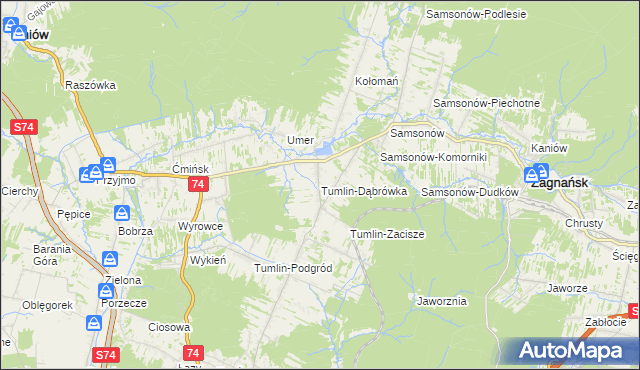 mapa Tumlin-Dąbrówka, Tumlin-Dąbrówka na mapie Targeo