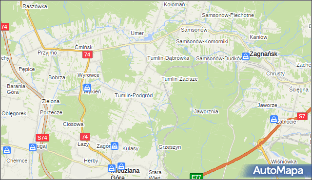 mapa Tumlin-Węgle, Tumlin-Węgle na mapie Targeo