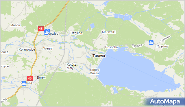 mapa Turawa, Turawa na mapie Targeo