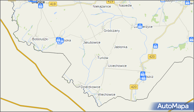 mapa Turków, Turków na mapie Targeo