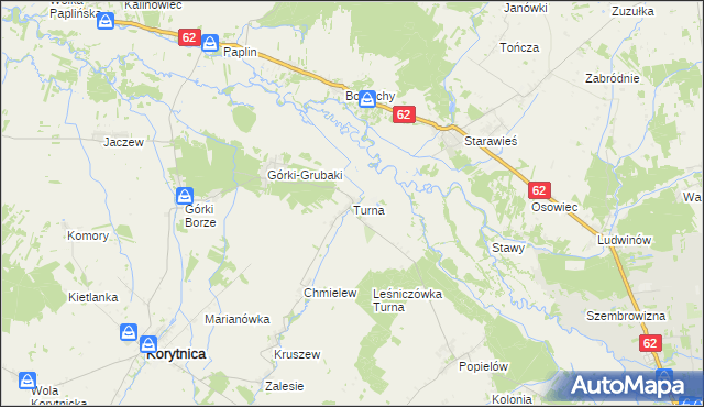 mapa Turna, Turna na mapie Targeo