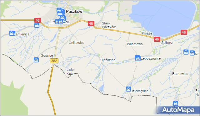 mapa Ujeździec, Ujeździec na mapie Targeo