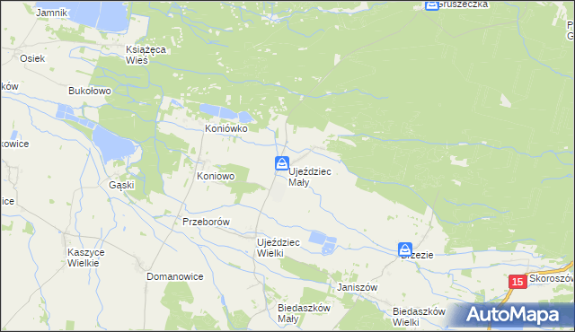 mapa Ujeździec Mały, Ujeździec Mały na mapie Targeo
