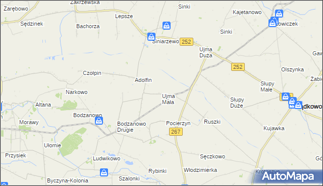 mapa Ujma Mała, Ujma Mała na mapie Targeo