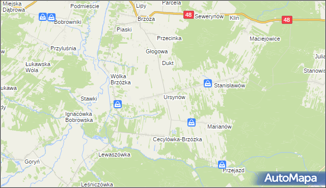 mapa Ursynów, Ursynów na mapie Targeo
