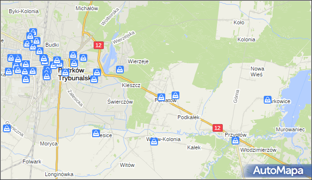 mapa Uszczyn, Uszczyn na mapie Targeo