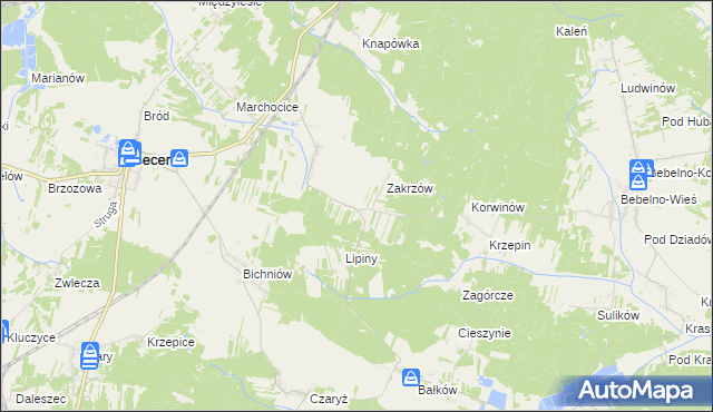 mapa Wałkonowy Górne, Wałkonowy Górne na mapie Targeo
