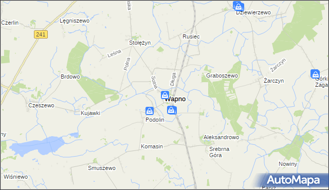 mapa Wapno, Wapno na mapie Targeo