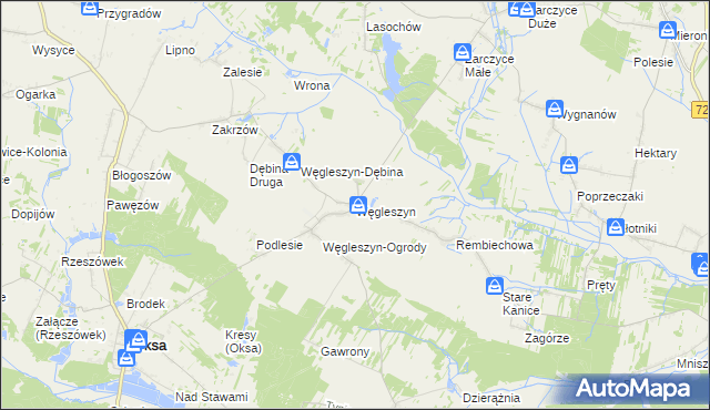 mapa Węgleszyn, Węgleszyn na mapie Targeo