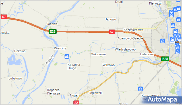 mapa Wiktorowo gmina Gronowo Elbląskie, Wiktorowo gmina Gronowo Elbląskie na mapie Targeo