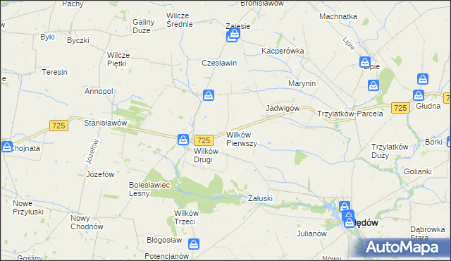 mapa Wilków Pierwszy, Wilków Pierwszy na mapie Targeo