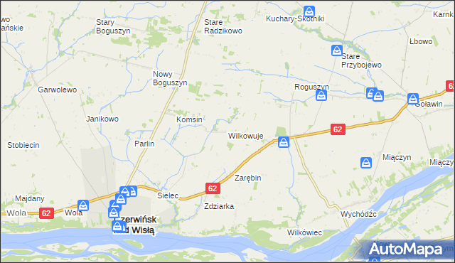mapa Wilkowuje, Wilkowuje na mapie Targeo