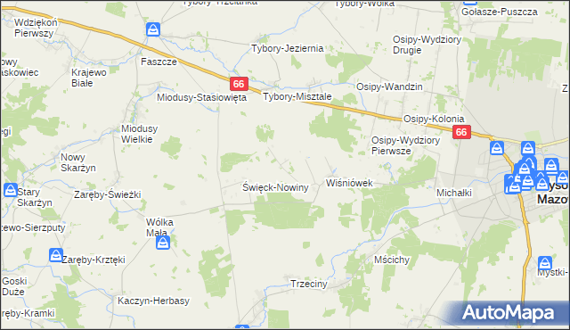 mapa Wiśniówek-Kolonia, Wiśniówek-Kolonia na mapie Targeo