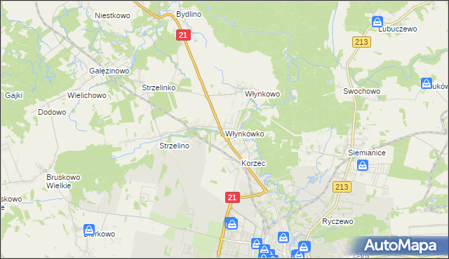 mapa Włynkówko, Włynkówko na mapie Targeo