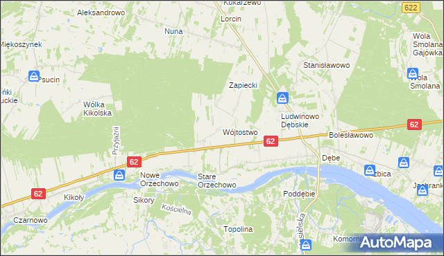 mapa Wójtostwo gmina Pomiechówek, Wójtostwo gmina Pomiechówek na mapie Targeo