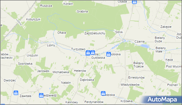 mapa Wola Gułowska, Wola Gułowska na mapie Targeo