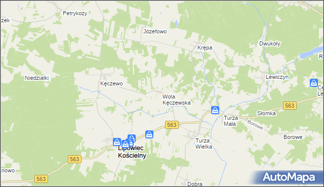 mapa Wola Kęczewska, Wola Kęczewska na mapie Targeo