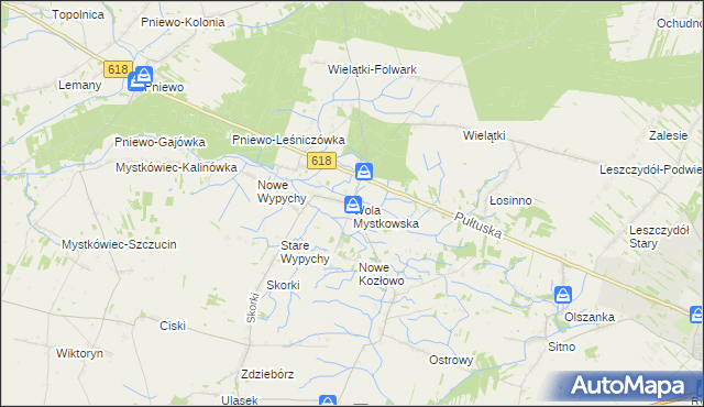 mapa Wola Mystkowska, Wola Mystkowska na mapie Targeo