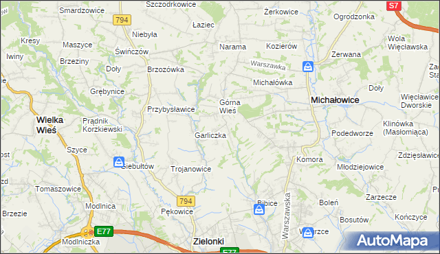mapa Wola Zachariaszowska, Wola Zachariaszowska na mapie Targeo