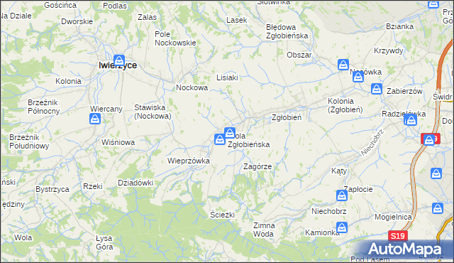 mapa Wola Zgłobieńska, Wola Zgłobieńska na mapie Targeo