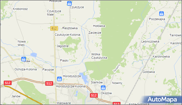 mapa Wólka Czułczycka, Wólka Czułczycka na mapie Targeo