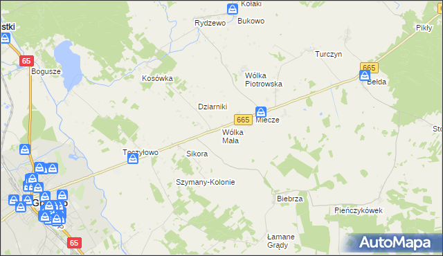 mapa Wólka Mała gmina Rajgród, Wólka Mała gmina Rajgród na mapie Targeo