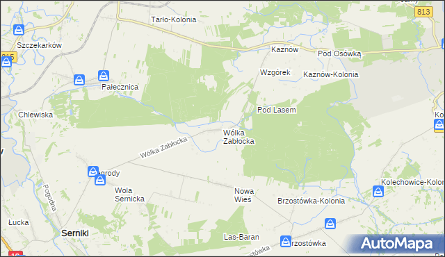 mapa Wólka Zabłocka gmina Serniki, Wólka Zabłocka gmina Serniki na mapie Targeo