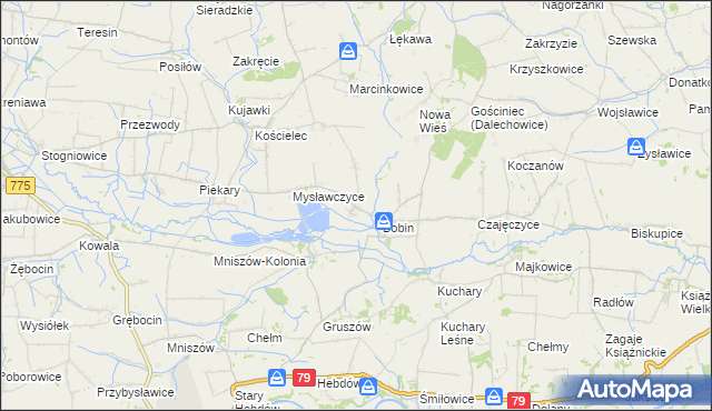 mapa Wolwanowice, Wolwanowice na mapie Targeo