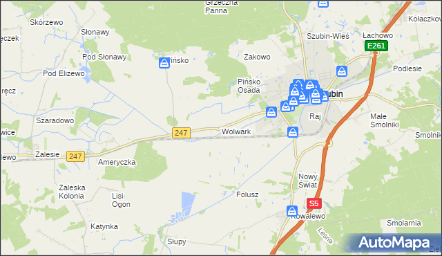 mapa Wolwark, Wolwark na mapie Targeo