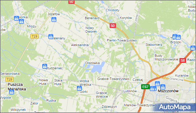 mapa Wręcza, Wręcza na mapie Targeo