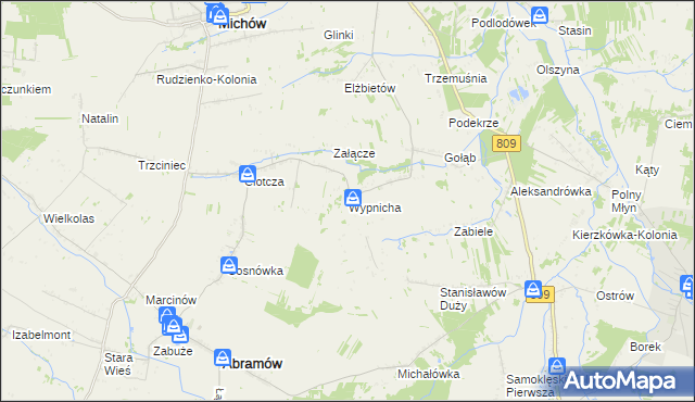 mapa Wypnicha, Wypnicha na mapie Targeo