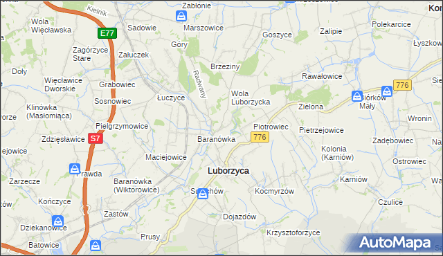 mapa Wysiołek Luborzycki, Wysiołek Luborzycki na mapie Targeo