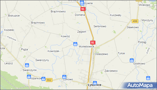mapa Wytrębowice, Wytrębowice na mapie Targeo